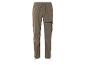 Pantalon cargo beige avec cordon de serrage.