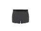 Boxer gris foncé avec ceinture élastique noire et détails de couture.