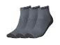 Trois chaussettes courtes grises PARKSIDE avec bout et talon noirs