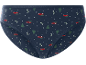 Culotte pour femme bleu foncé avec un motif de Noël festif de camions rouges et de sapins.