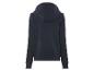 Un sweat-shirt à capuche bleu marine.