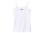 Top blanc sans manches à imprimé floral.