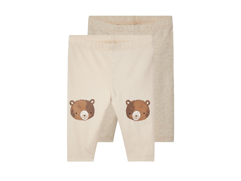 Deux leggings bébé avec imprimés ours.