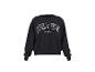 Sweat-shirt noir avec texte blanc 'PARIS AIMÉE'