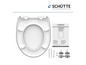 Abattant de toilette en Duroplast avec fermeture douce de Schütte.