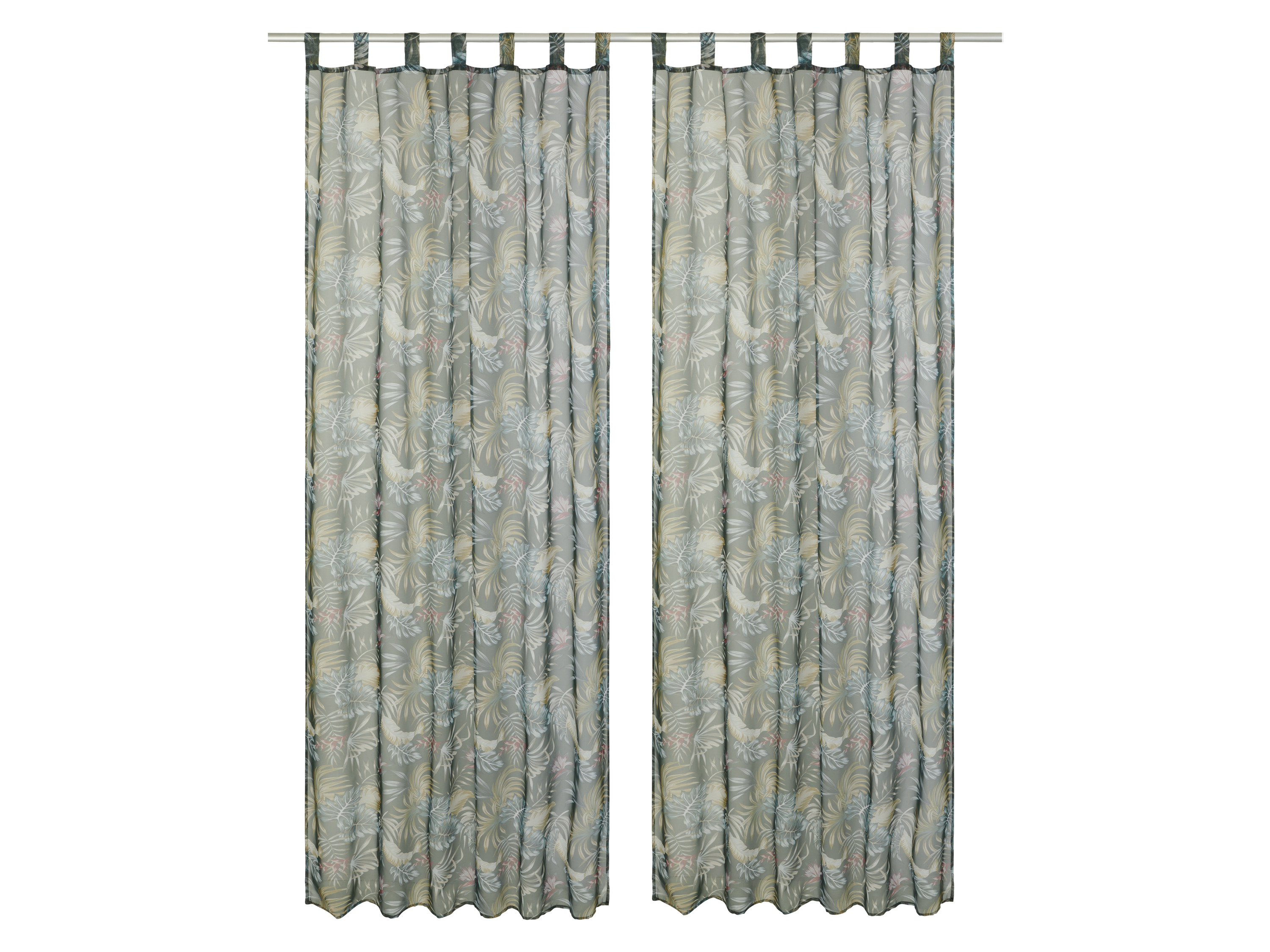 LIVARNO home Lot de 2 rideaux, 135 x 254 cm (vert)