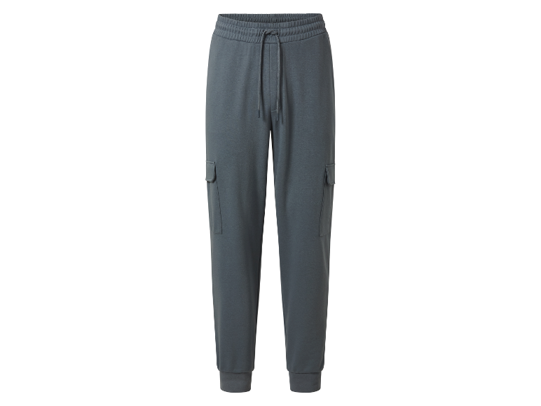 Pantalon de jogging gris foncé avec poches.