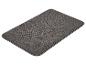 Tapis de sol rectangulaire gris foncé texturé.