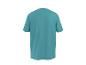 T-shirt bleu turquoise à manches courtes, vue de dos.