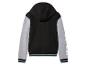 Sweat-shirt noir à capuche, manches grises et logo Next Level.