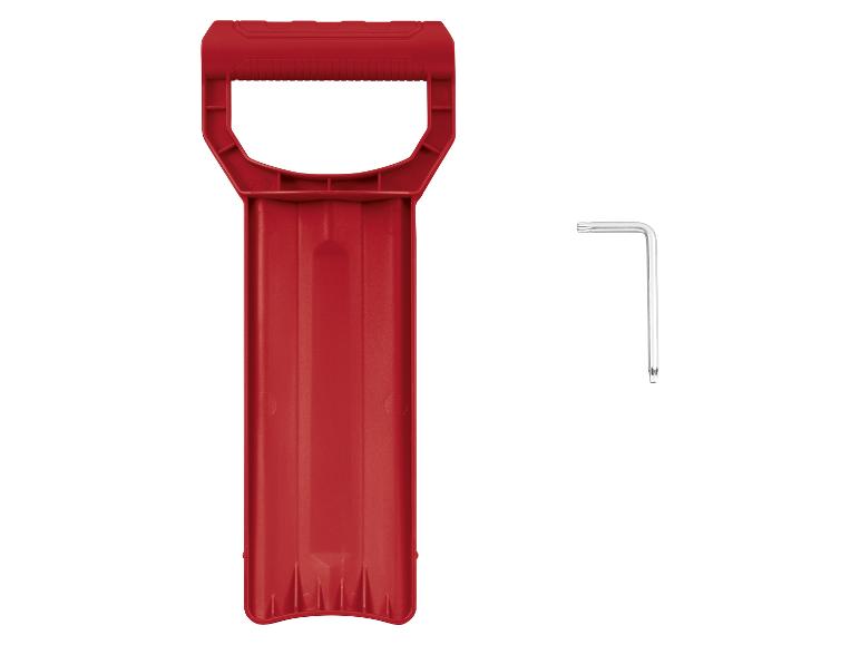 Poignée de pelle rouge et clé Allen.