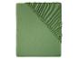 Drap-housse vert olive uni.