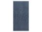 Serviette de toilette rectangulaire bleue avec une texture à rayures diagonales.