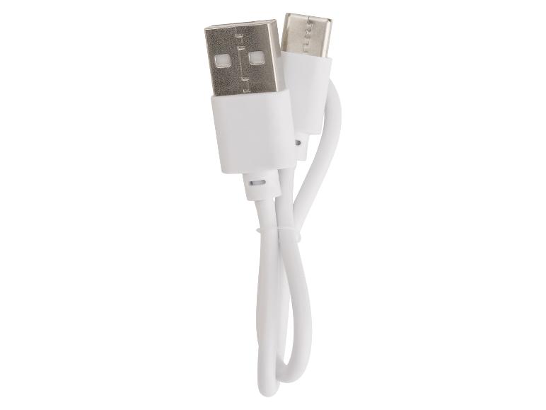 Câble USB blanc avec connecteurs USB-A et USB-C