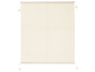 Store plissée beige avec cordon de réglage.