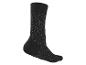 Chaussette noire avec un motif de petits points blancs