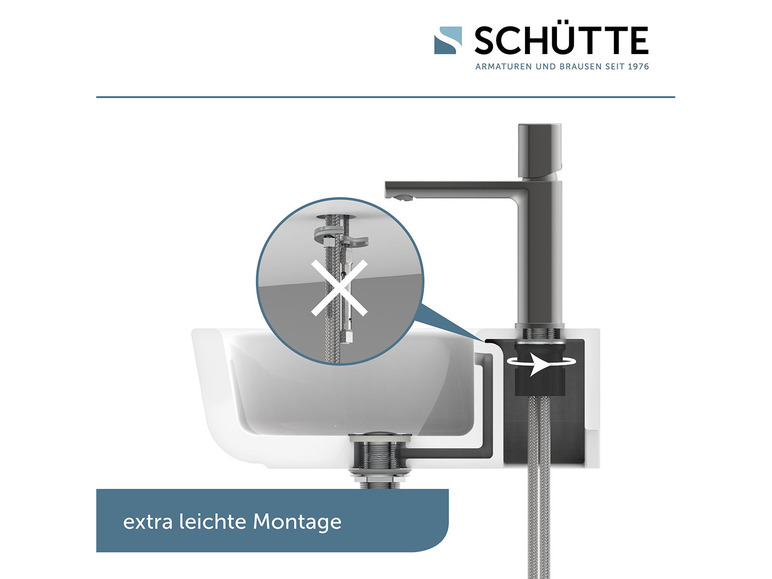Aller en mode plein écran : Schütte Mitigeur robinet de lavabo New York, avec valve pop-up adaptée - Image 28