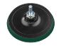 Disque de polissage noir et vert pour outillage.