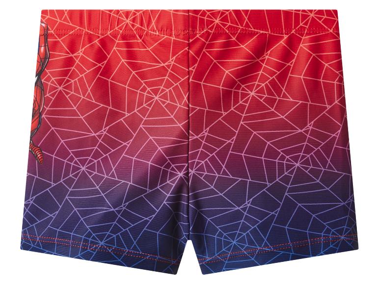 Short de bain garçon avec motif toile d'araignée et dégradé rouge-bleu
