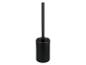 Brosse de toilettes noire avec support