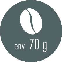 Environ 70 g de café.