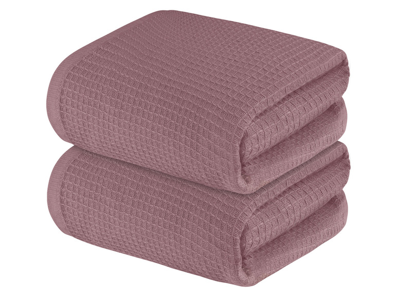 Aller en mode plein écran : LIVARNO home Lot de 2 serviettes de douche, 50 x 100 cm - Image 5
