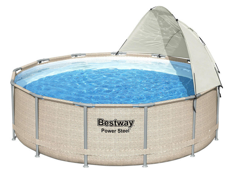 Aller en mode plein écran : Bestway Power Steel Piscine avec pompe à filtre 396 x 107 cm - Image 1