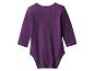 Body bébé violet à manches longues, vue de dos