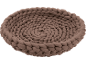 Panier rond marron en grosse maille pour animal de compagnie