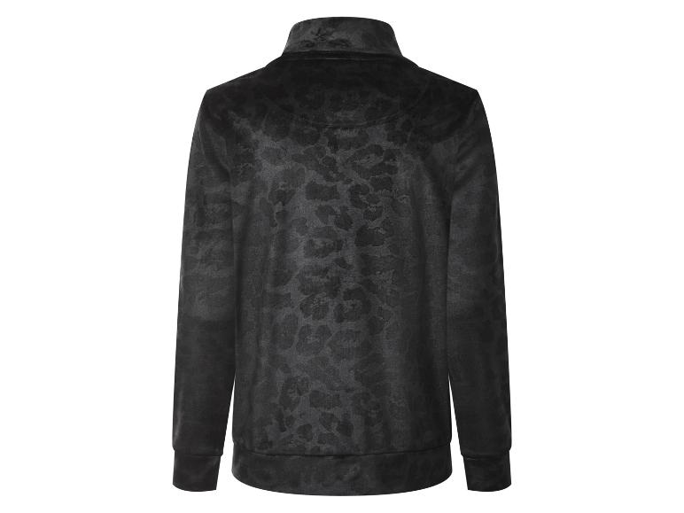 Veste de survêtement noire à imprimé léopard