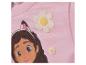 Sweat-shirt enfant rose avec personnage de dessin animé et applications florales.