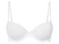 Un soutien-gorge blanc avec des bretelles larges.