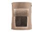 Un pot rond en tissu marron pour plantes.
