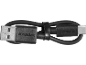 Câble USB-A vers USB-C noir, enroulé, avec le texte PARKSIDE aux deux extrémités.
