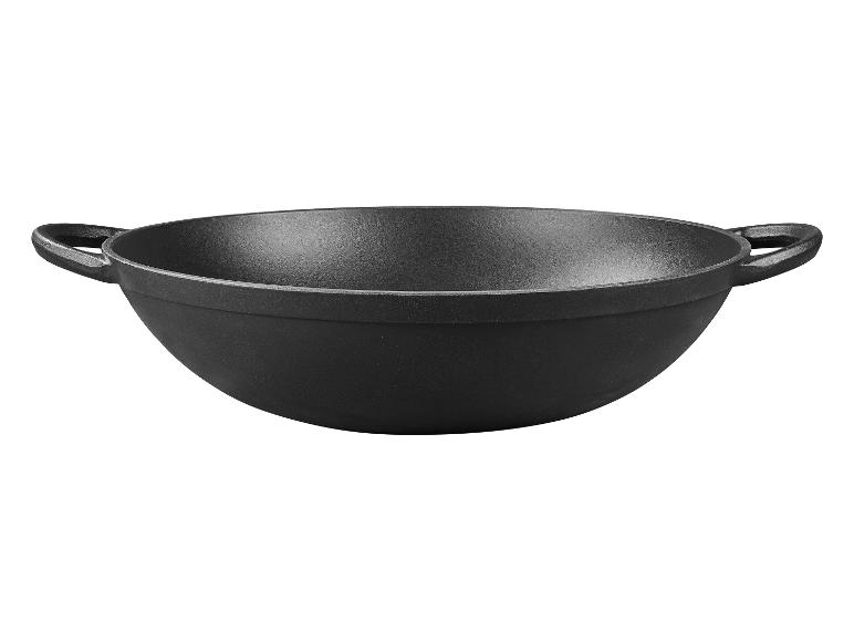 Wok en fonte avec deux poignées