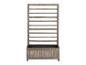 Une jardinière en bois avec une grille de Parkside.