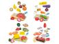 Sets d'aliments en bois pour jouer LUPILU® avec fruits, légumes, pain et poisson.