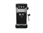 Machine à expresso SilverCrest, acier inoxydable et noir.
