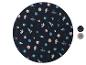 Tapis rond à thème spatial.