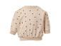 Sweat-shirt enfant beige à pois noirs et manches longues