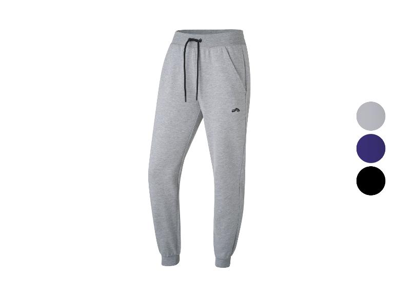 Pantalon de survêtement gris avec cordon et logo.