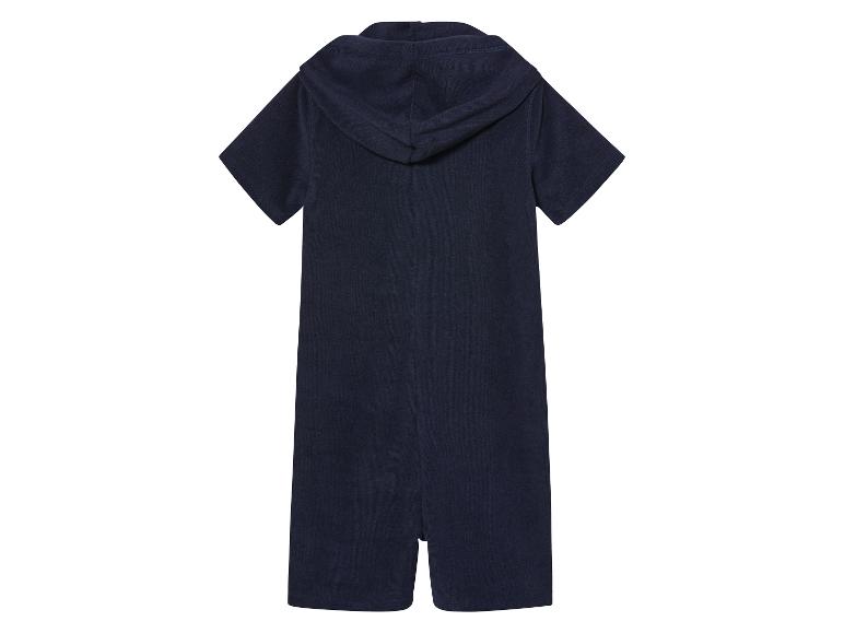 Combinaison de bain à capuche pour enfant, bleu marine.