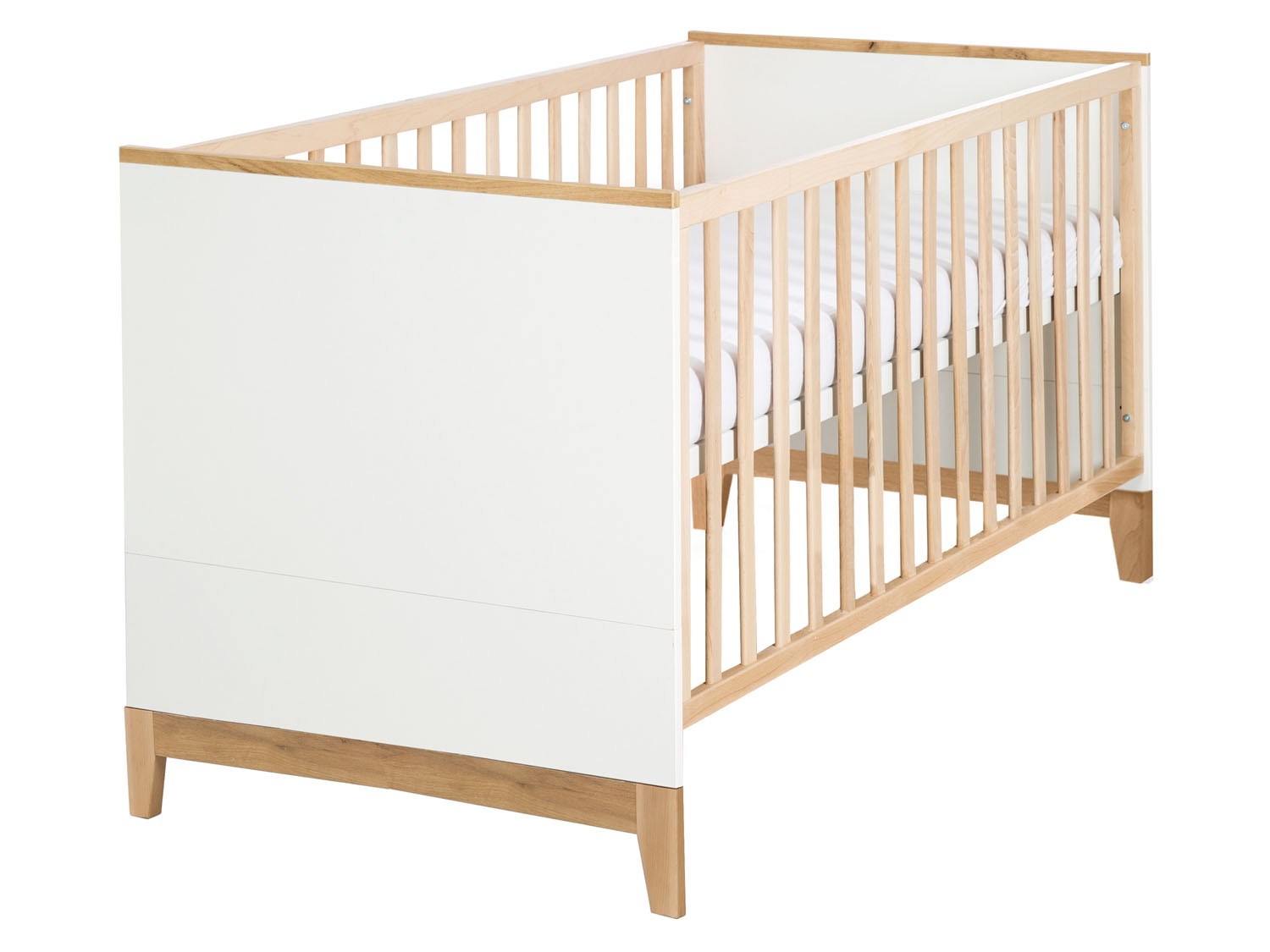 ROBA Lit bébé évolutif Finn, 70 x 140 cm (pieds marron)
