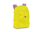 Une housse de pluie jaune pour un sac à dos.