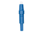 Marqueur bleu avec pointe blanche.