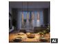Suspension LED BRILONER au-dessus d'une table à manger dans un salon moderne. [image générée par l'IA]