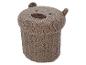 Pouf en peluche marron en forme d'ours