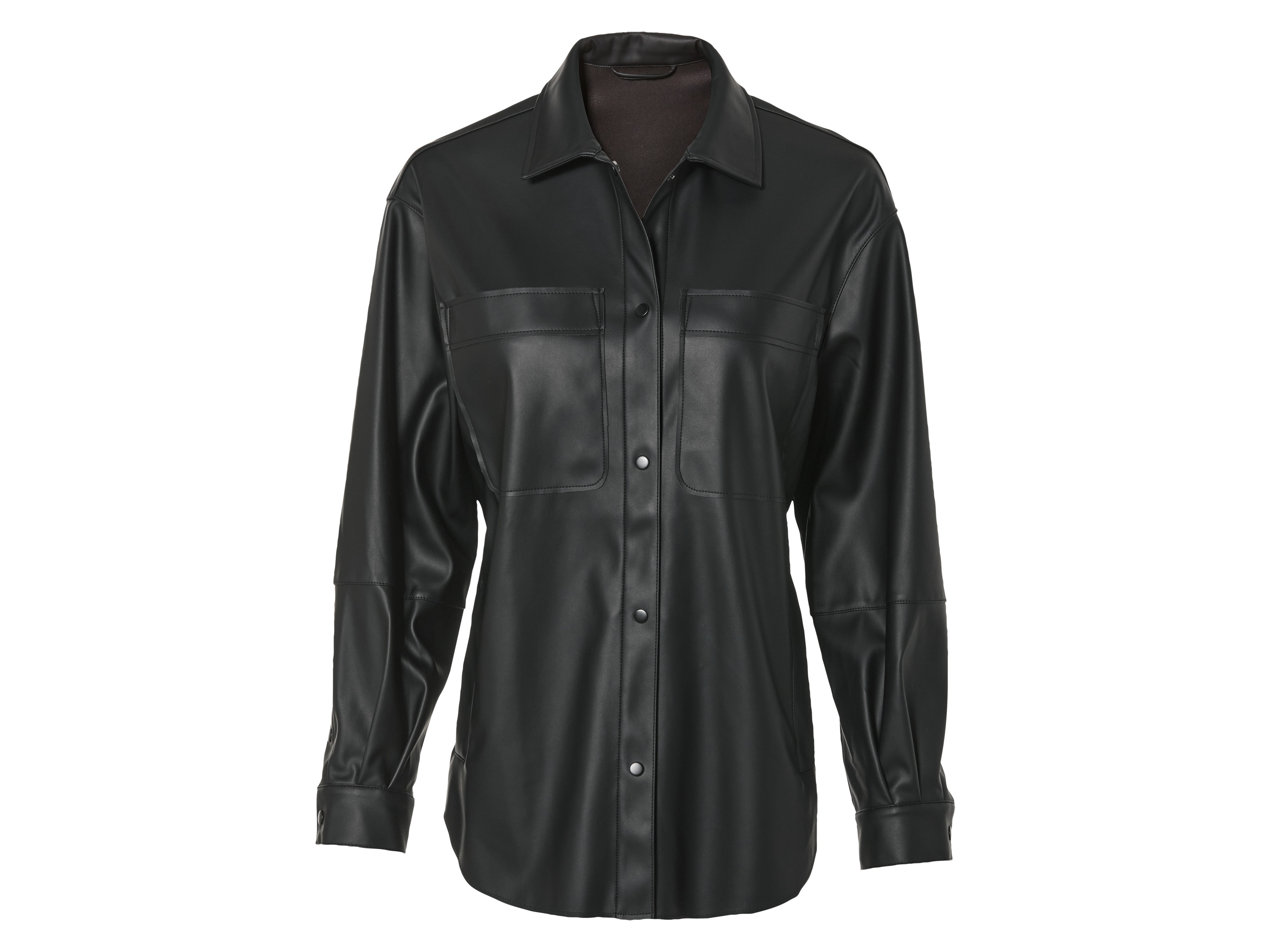 esmara® Surchemise en simili cuir femme (noir)