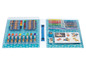 Crayons de couleur, feutres et crayons de cire Paw Patrol dans une trousse bleue.