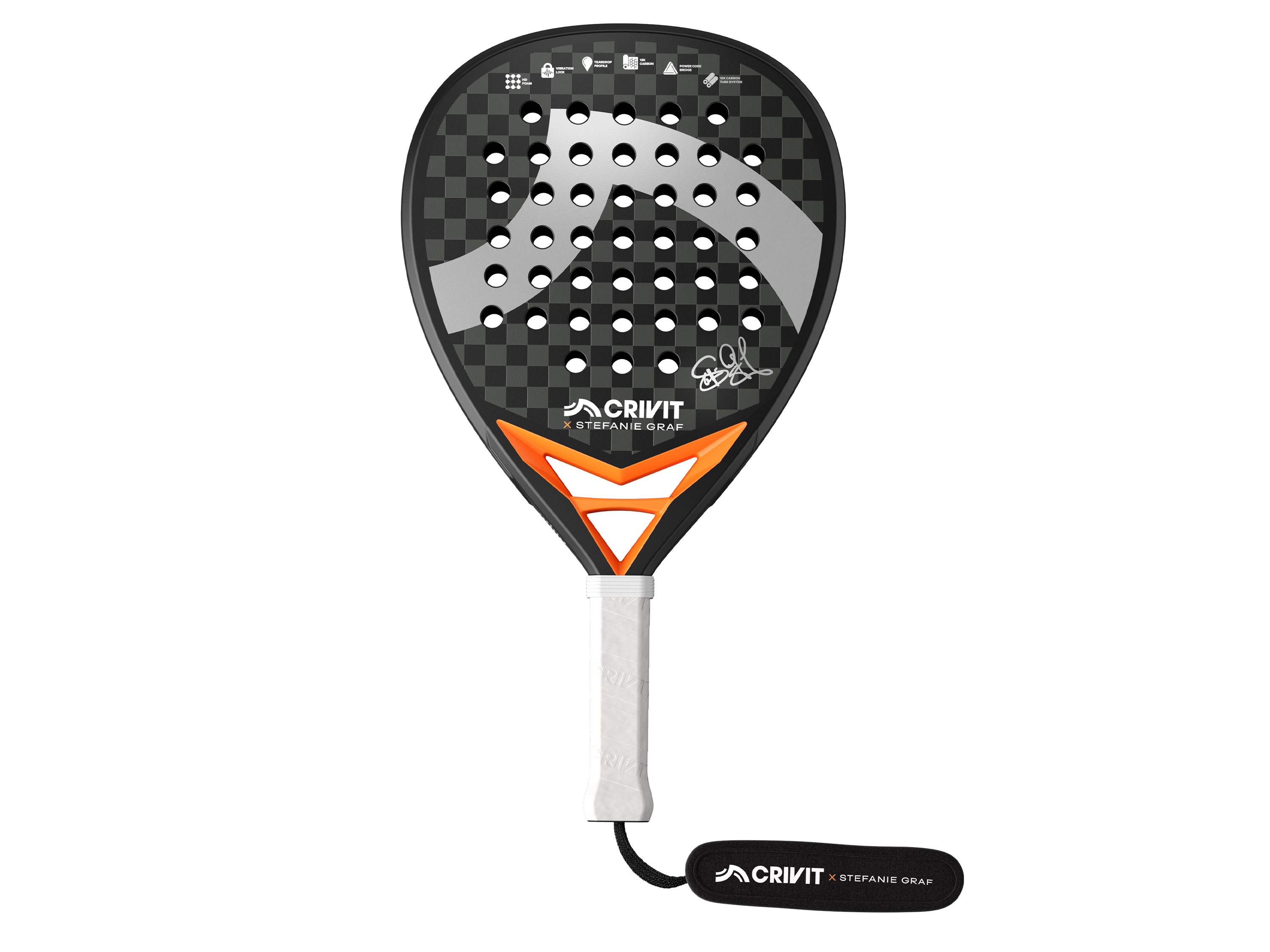 CRIVIT Raquette de padel 12K Carbon PRO - 1